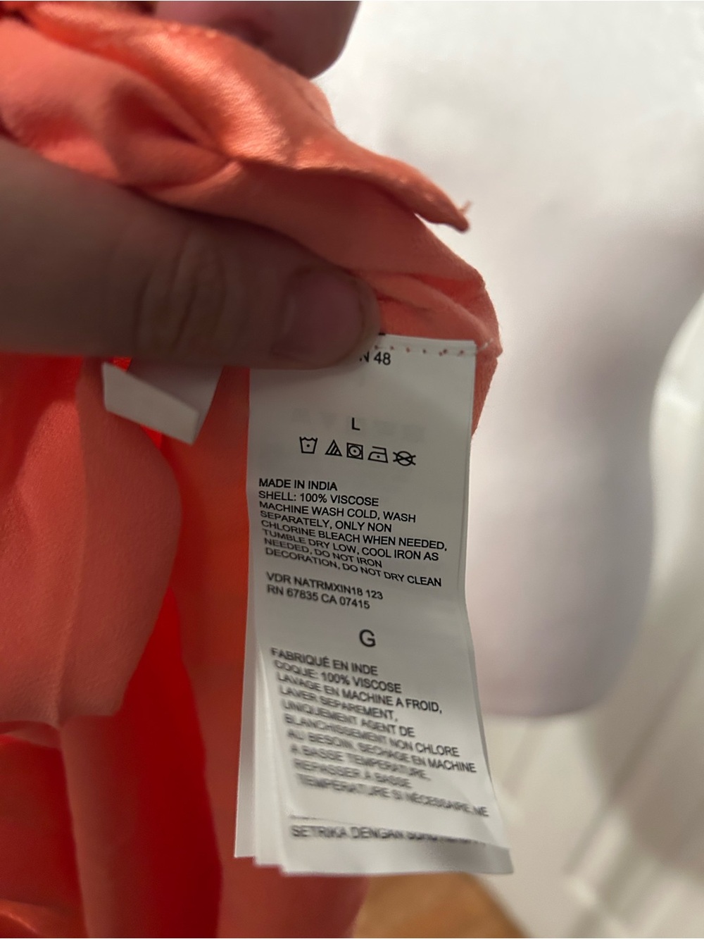 NWT Nautica Orange Satin Camp Shirt - Women's Short Sleeve Button-Up - Picture 3 of 7